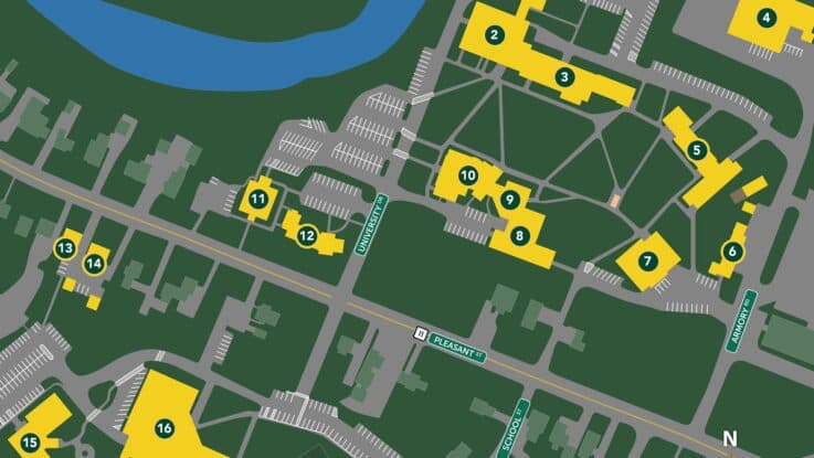 an image showing part of UMFK's campus map