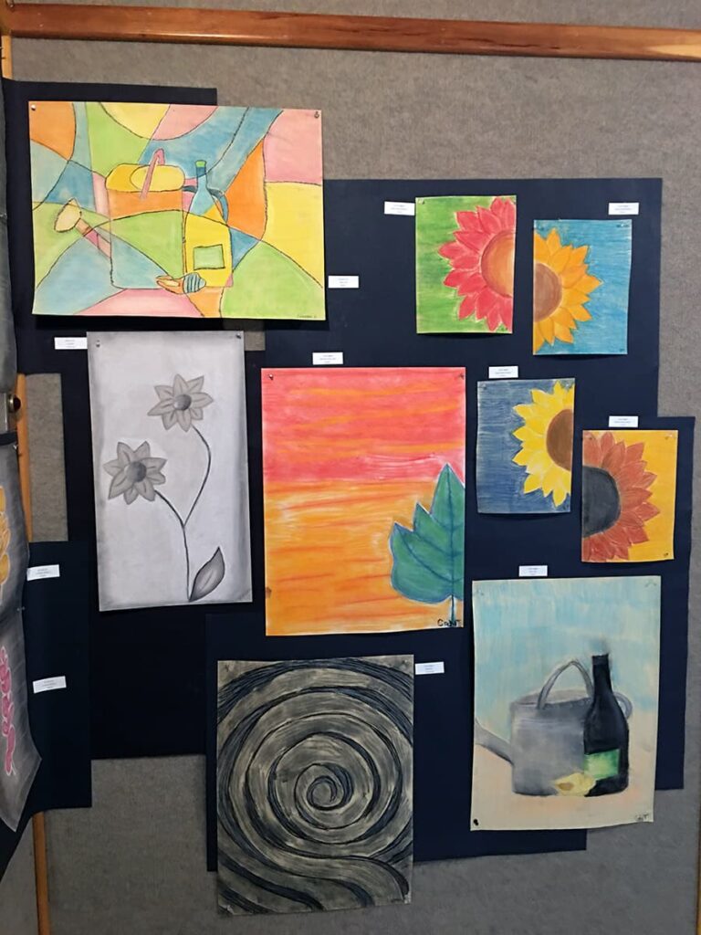 Artworks of Doug Clapp's Art 200 course on display in Blake Library Gallery
